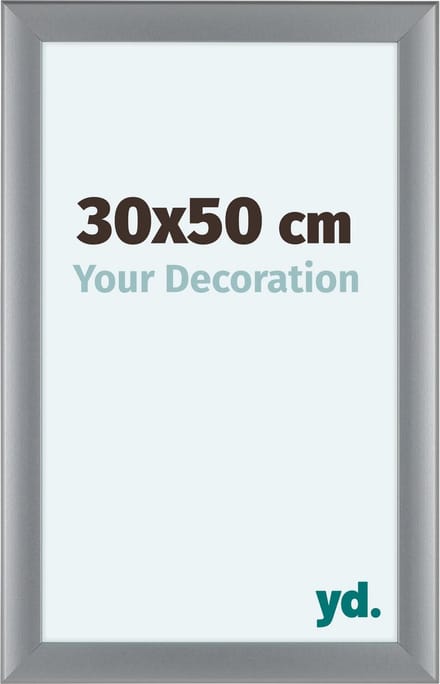 Your Decoration - Fotolijst 30x50 cm - MDF - Zilver Mat - Como