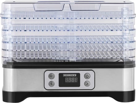 Heinrich’s HDR 8502 voedseldroger – 250W - 5 laags – 35°C tot 70°C – LCD display – Timer