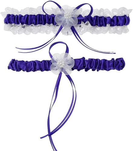 Scoby - Kousenband - Bruid Accessoire - Stretch Garter - One Size - Blauw