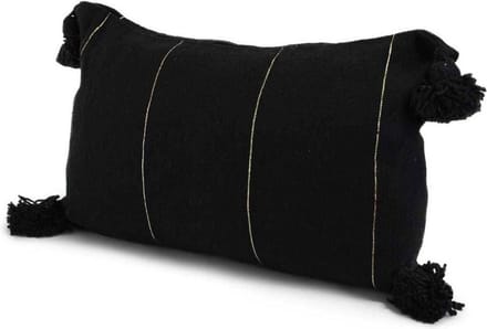 Safaary - Marokkaanse Pom-Pom Zwart met Zilver