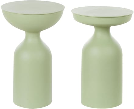 COTA/TENJO - Bijzettafel set van 2 - Lichtgroen - Metaal
