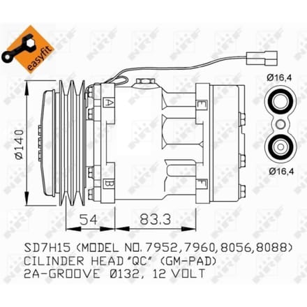 Compressor airconditioning NRF 32274