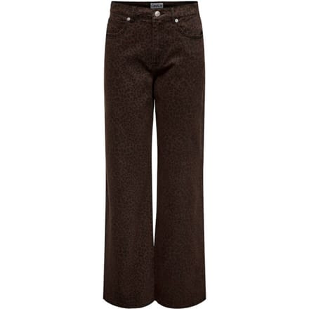 High waist wijdte broek van katoenmix model 'MADISON'