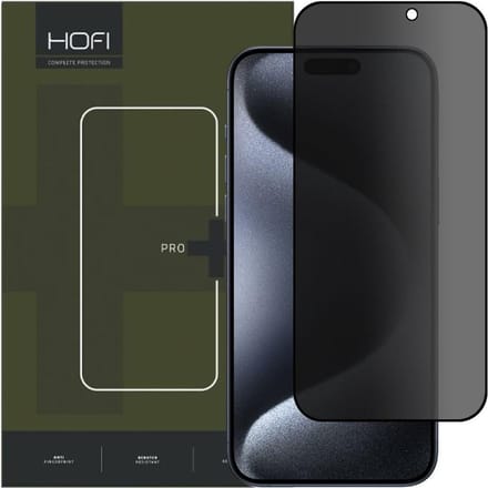 HOFI - ANTI - SPY GLASS PRO+ PRIVATISEREND GLAS IPHONE - 15 - PRO - PRIVACY