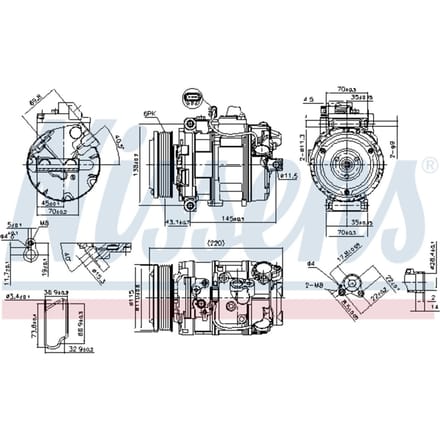 Compressor, airconditioner NISSENS 89599