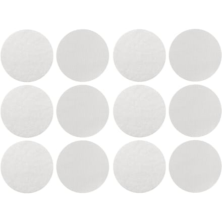 Lot de 6 coussinets antidérapants ronds auto-adhésifs avec crochet et boucle pour fixation de feuilles blanc
