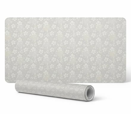 Vinyl bureauonderlegger met stijlvolle retro bloemenprint 100x50 cm