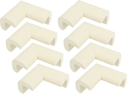 AMIG Hoekbeschermers - wit - 12x - met plakbevestiging - rubber - kind bescherming scherpe hoeken
