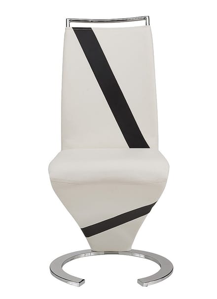 Vente-unique Set van 2 stoelen van kunstleer TWIZY - zwart & wit