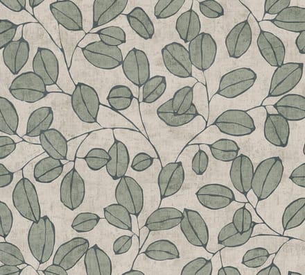 BLADEREN BEHANG | Modern - Grijs Groen - A.S. Création Nordic Feeling