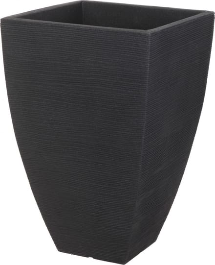 ProGarden - Bloempot - geribbeld - vierzijdig - 43 - cm - antracietkleurig