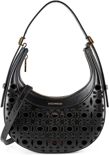Coccinelle Whisper Schoudertas Leder 23 cm - Dames - noir