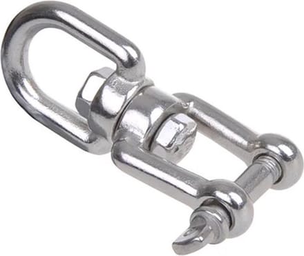 rvs wervel oog-gaffel - draairotol - swivel - draaioog - wartel