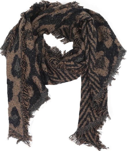 Zachte Sjaal met Panterprint - 190x60 cm - Bruin - Dielay