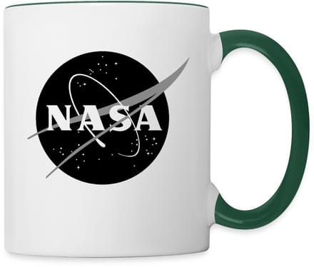 NASA zwart-wit klassiek logo Mok Tweekleurig