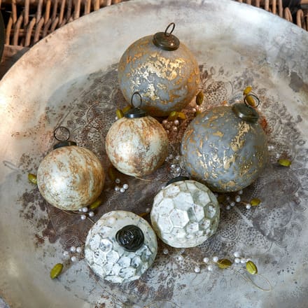 LOBERON Kerstbal set van 6 Bellezia goud/crème
