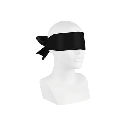 EIS, blinddoek, voor bondagespellen, gemaakt van satijn, zwart