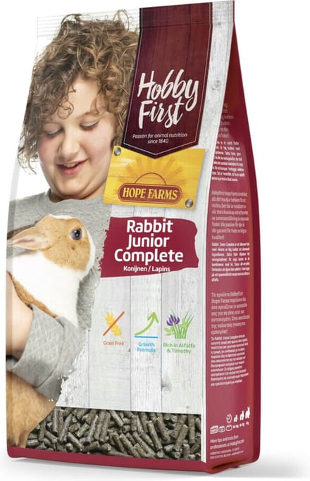 6x HobbyFirst Hope Farms Konijn Junior Complete 1,5 kg