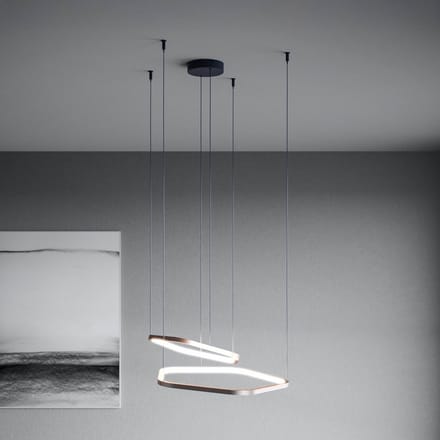 Stars of Light LED hanglamp Estrella, brons, 2-lamps, CCT
