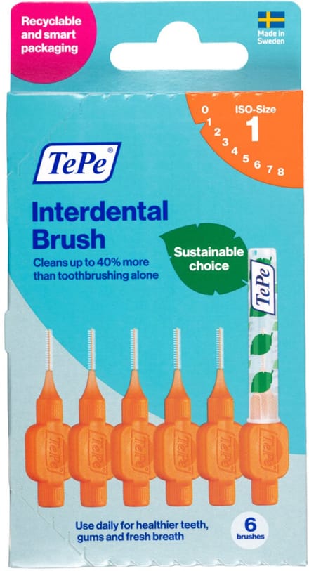 TePe - interdentale Ragers original 0,45 mm Oranje - 3 x 6 stuks - Voordeelverpakking