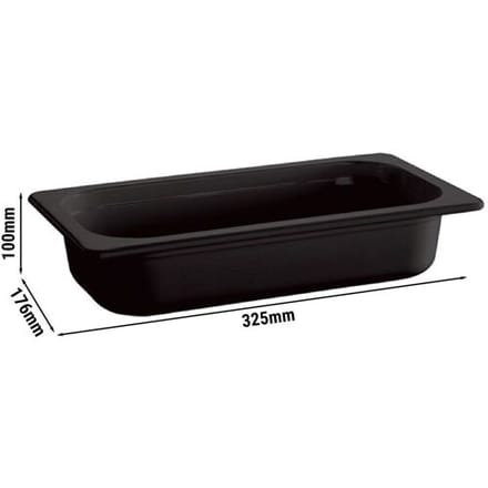 GGM Gastro (6 Stück) Melamin-Behälter GN 1/3 - ECOLINE - 2,7 Liter - Höhe: 100mm