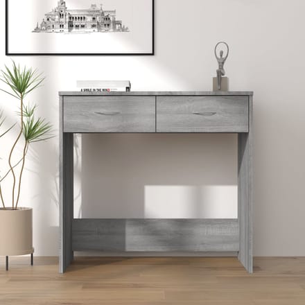 vidaXL - Bureau - 80x40x75 - cm - bewerkt - hout - grijs - sonoma - eikenkleurig