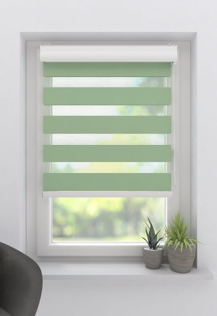 Duo Rolgordijn Splendid - Lichtdoorlatend - Green - 100 x 175