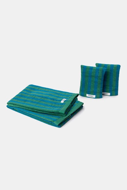 Handdoek woody strepen