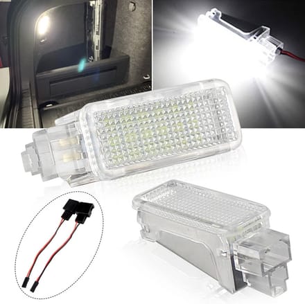 2x Universele Witte LED Interieurverlichting voor Auto Deur, Kofferbak en Vloer