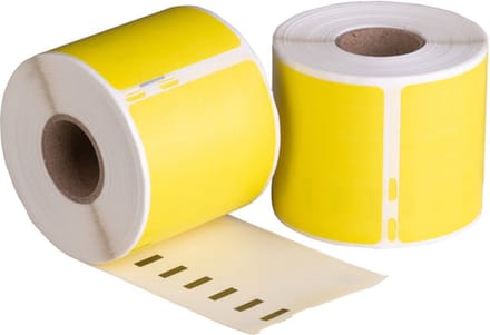 Dymo 99014 Geel compatible labels - 101 mm x 54 mm - 220 etiketten - permanent