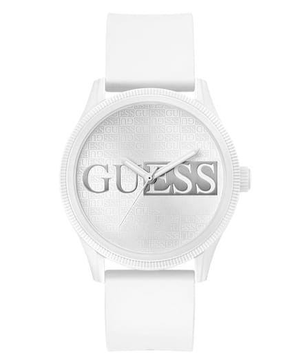 Guess Reputation GW0780G1 Horloge - Siliconen - Wit - Ø 45 mm