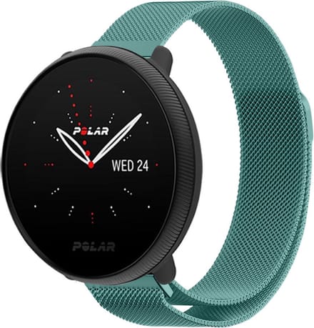 Strap-it Luxe Milanese bandje - geschikt voor Polar Ignite / Ignite 2 / Ignite 3 / Unite / Pacer - groen