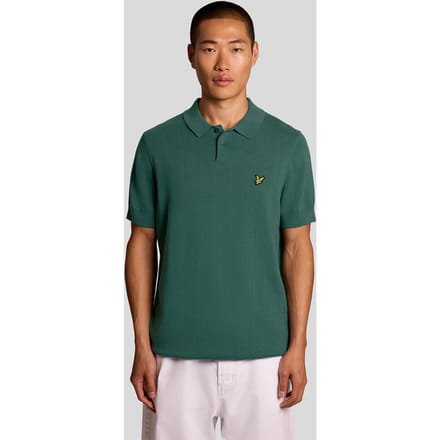 Lyle and Scott Poloshirt Knitted Groen - Maat M - Heren