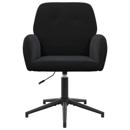 vidaXL - Draaistoel - fluweel - 54 - x - 55 - x - 90 - cm - Zwart