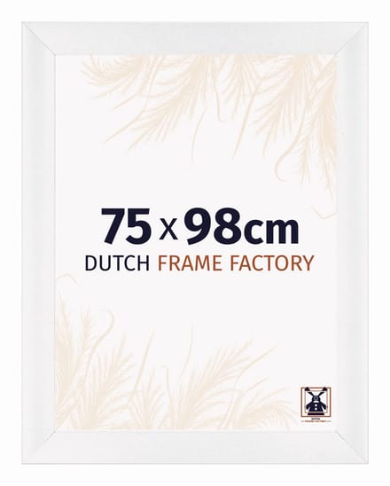 Fotolijst 75x98 cm - MDF - Wit Hoogglans - Praag