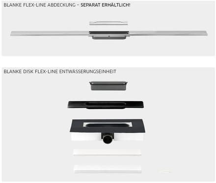 Blanke Disk Flex-Line afvoer 56mm à 1 Stuk 172-900-056 VH