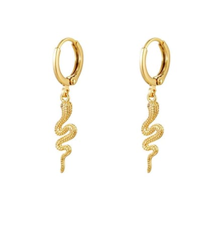 Yehwang Oorbellen Special Snake Goud Gold Plated