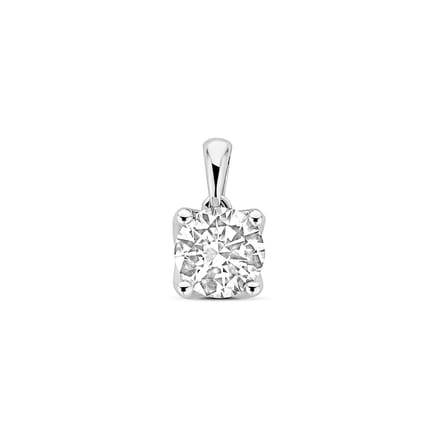 14K witgouden hanger lab grown diamant 1.00ct h si 11 mm - 4106439