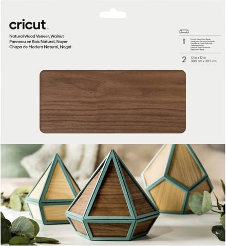 Cricut Natural Wood Veneer - craft material - 305 x 305 mm - 2 sheets - walnut - wood