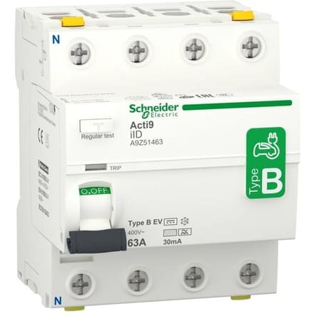 Schneider Electric A9Z51463 A9Z51463 Aardlekschakelaar Voor laadstation B 63 A 0.03 A