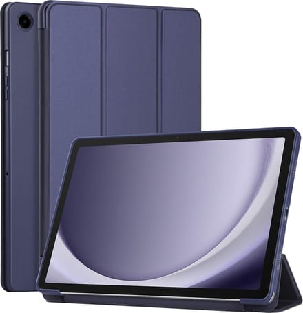 Hoes geschikt voor Samsung Galaxy Tab A9 - Arara Trifold Bookcase TabletHoes - Donkerblauw