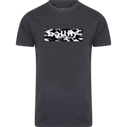 Ballin Est. 2013 - Heren Tee SS Camo Block Shirt - Grijs - Maat L