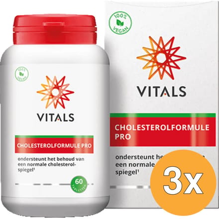 3x Vitals Cholesterolformule Pro (60 tabletten)