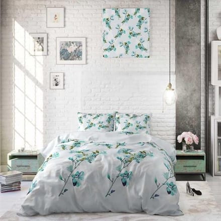Flower Blush Turquoise 2 persoons 200x200cm