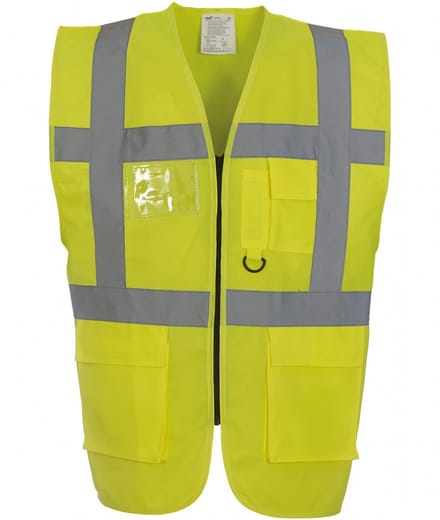 Executive veiligheidshesje met rits, maat XL Geel
