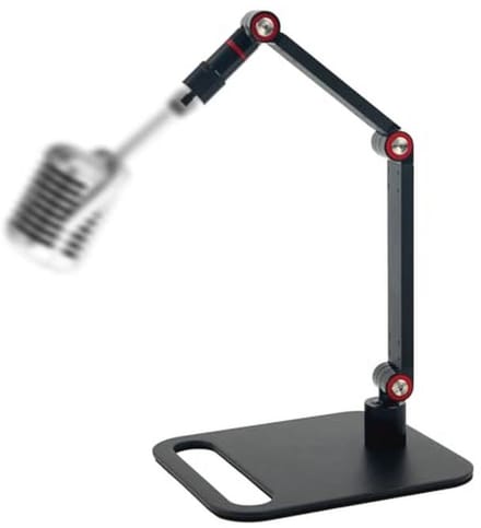 SnelShoppen - Verstelbare Microfoonstandaard Bureau, Max. Belastbaar 1,5kg, Inclusief Schroefdraadadapters voor Podcasts, Streaming, Gaming en Studio'