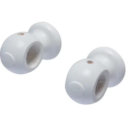 Decomode - Gordijnsteun - Apollo - Metaal - Wit - Dia. 20mm - 2 Stuks