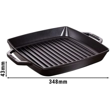 STAUB GRILL PANS - Grillpan - 280x280mm - Gietijzer - Zwart