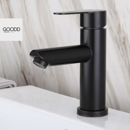 GOODD® Cannes - Wastafelkraan - Mengkraan - PVD coating - RVS - Zwart