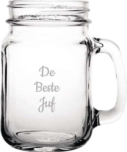 Gegraveerde Drinkglas 45cl De Beste Juf